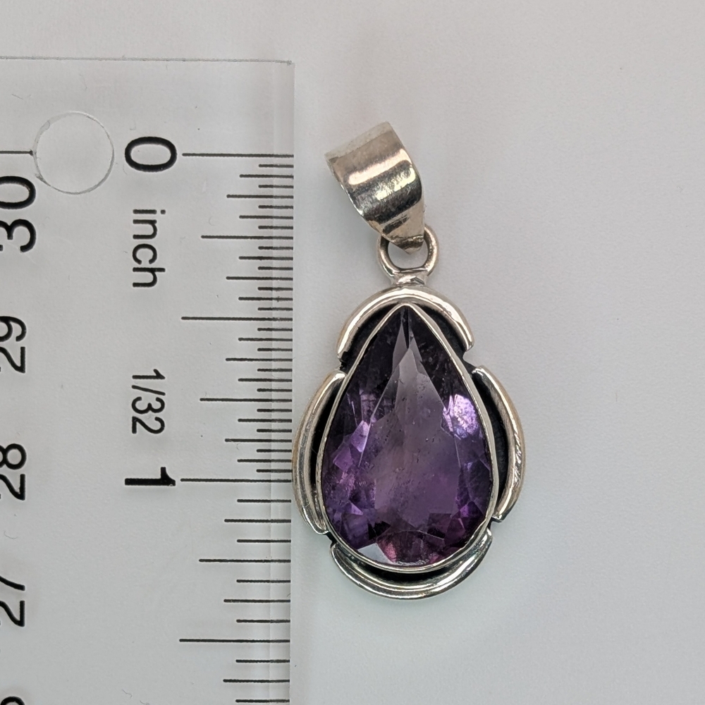 High Quality Amethyst S925 Sterling Silver Gemstone Pendant - Picture 6 of 6